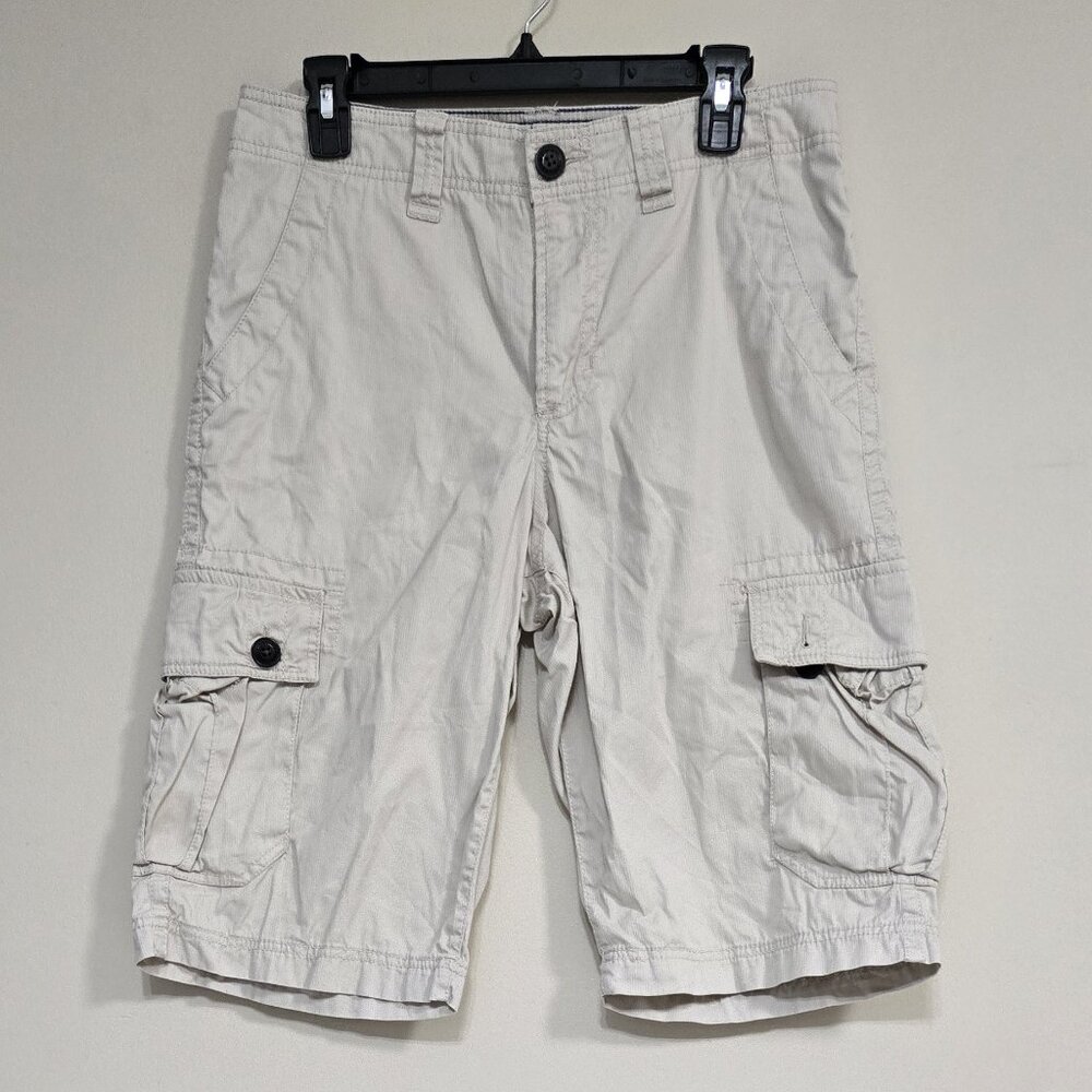 Urban Pipeline Cream Flat Front Cargo Short Cotton Mens 30